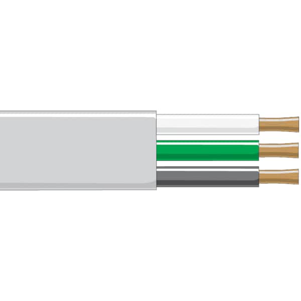 Primary Wire, 12 AWG, Copper, Black/Green/White, PVC Jacket, Stranded